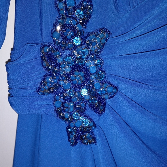 Adrianna Papell NWT Blue Jumpsuit Size 16 - Picture 4 of 7